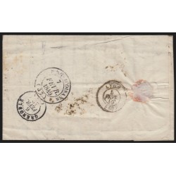 n°3, Cérès 20c noir, oblitéré CHALON-SUR-SAONE 1849 pour Le Bourg d'Oisans - TB