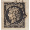 n°3, Cérès 20c noir, oblitéré CHALON-SUR-SAONE 1849 pour Le Bourg d'Oisans - TB