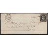 n°3, Cérès 20c noir, obl CHALONNES 1849 lettre pour Paris càd LIGNE-DE-TOURS