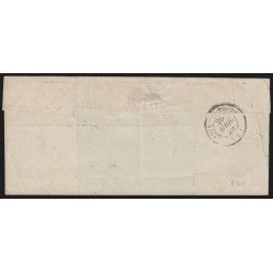 n°3, Cérès 20c noir, obl CHALONNES 1849 lettre pour Paris càd LIGNE-DE-TOURS