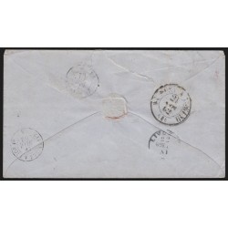 n°17B (x2), oblitérés GC 5080 ALEXANDRIE lettre pour Livourne Italie - TB