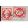 n°17B (x2), oblitérés GC 5080 ALEXANDRIE lettre pour Livourne Italie - TB