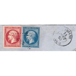 n°17B + 14A, oblitérés PC 3709 SMYRNE Turquie sur lettre pour Marseille - TB