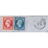 n°17B + 14A, oblitérés PC 3709 SMYRNE Turquie sur lettre pour Marseille - TB