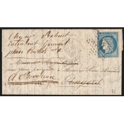 Ballon monté "L’Armée de la Loire" Paris 30/DEC./1870 pour Bordeaux, Certificat