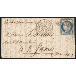 Ballon monté "Le Général Faidherbe" 11/JANV./1871 pour Saint-James, Certificat