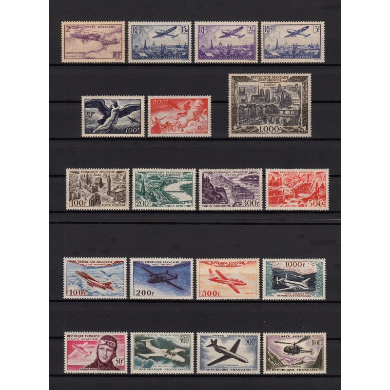 Poste Aérienne 1930/1959, entre n°7 et 37, neufs ** sans charnière COTE 970€