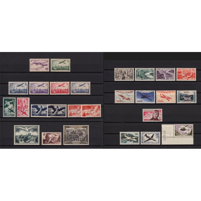 Poste Aérienne 1930/1959, entre n°7 et 37, neufs ** sans charnière COTE 1120€