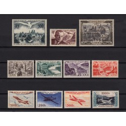 Poste Aérienne 1930/1959, entre n°7 et 37, neufs ** sans charnière COTE 1120€