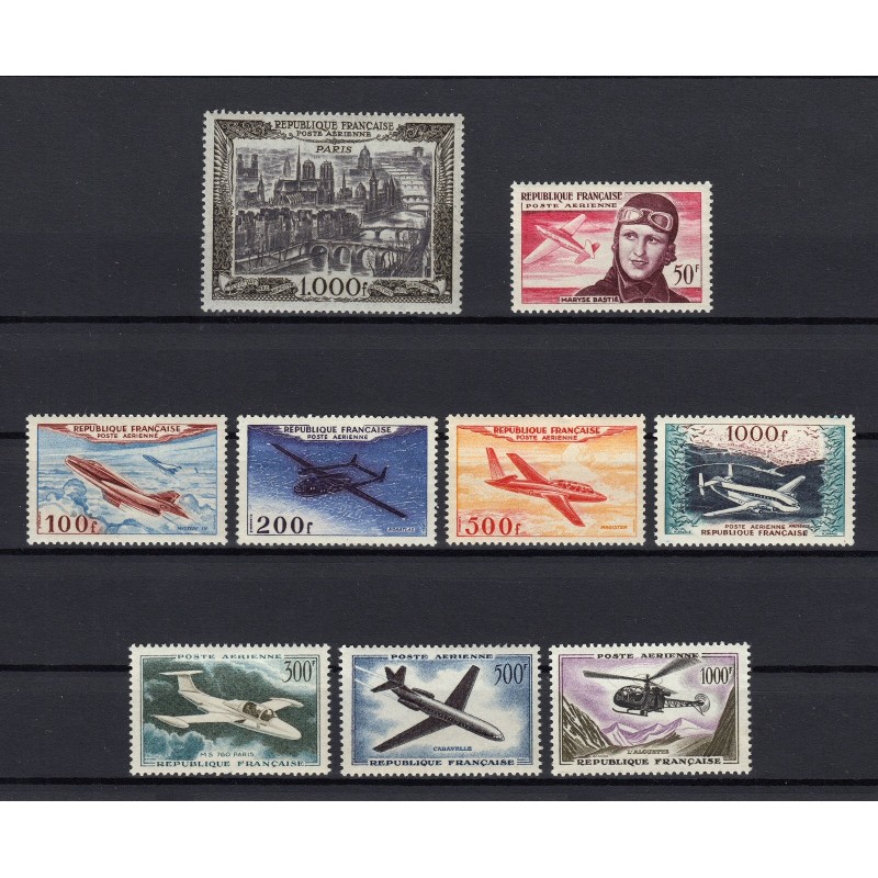Poste Aérienne 1950/1959, Collection complète, neufs ** sans charnière SUPERBE Poste Aérienne 1950/1959, Collection complète, neufs ** sans charnière SUPERBE