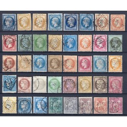 France 1849/1890, Collection de 67 timbres Cérès, Napoléon, Sage, COTE +1200€