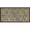 n°72, bloc de dix, Sage 1fr bronze, Type I, oblitéré - TB D'ASPECT