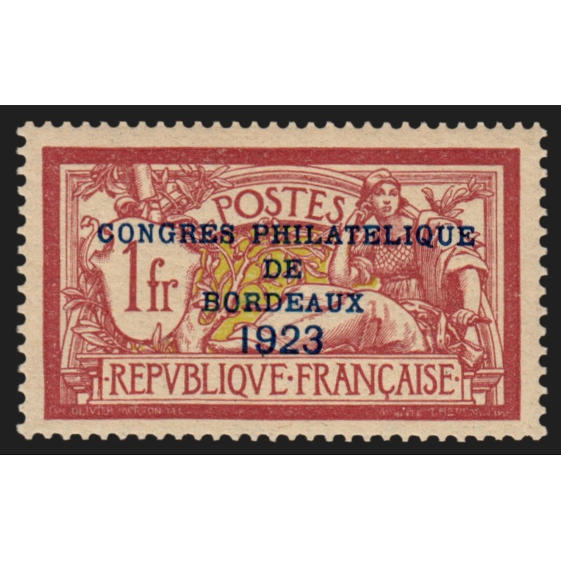 n°182, Congrès de Bordeaux 1923, neuf ** sans charnière, signé JF.BRUN - TTB n°182, Congrès de Bordeaux 1923, neuf ** sans charnière, signé JF.BRUN - TTB