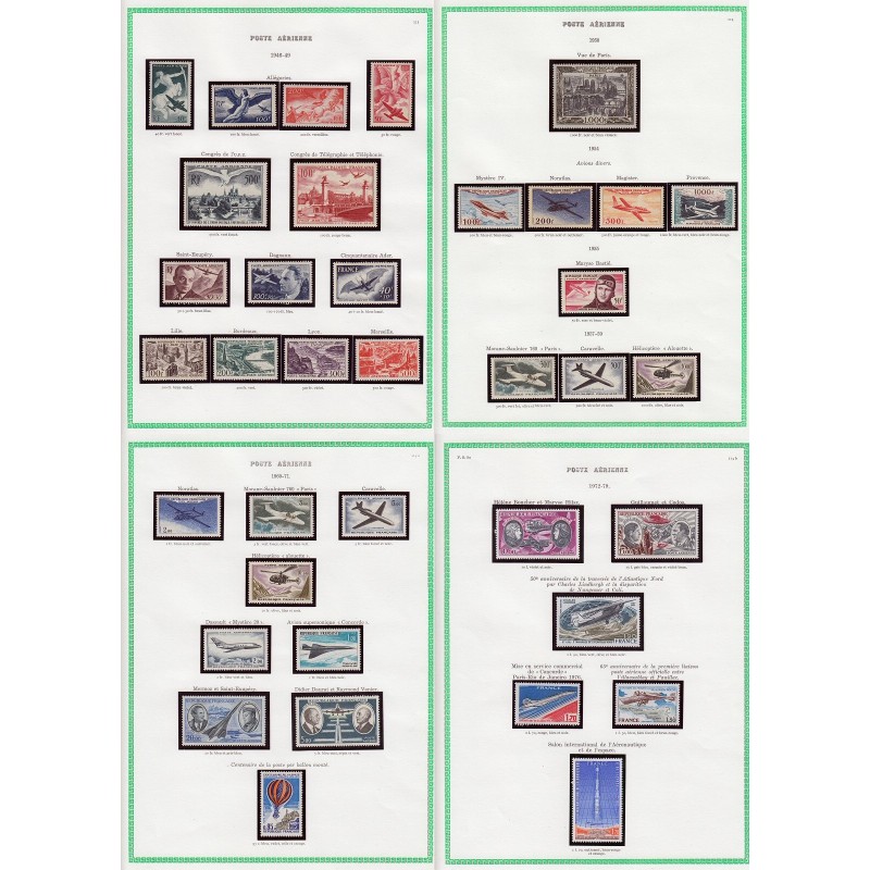 Poste Aérienne 1946/1979, Collection complète n°16/52, neufs ** sans charnière