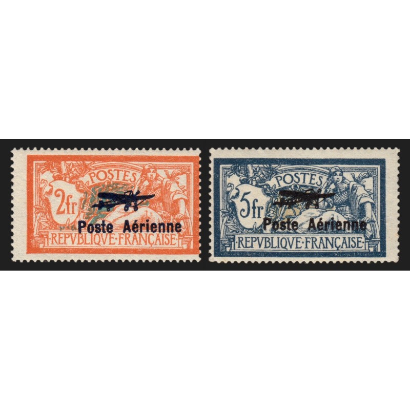 Poste Aérienne n°1/2, Merson, neufs ** sans charnière, signés CALVES - TB Poste Aérienne n°1/2, Merson, neufs ** sans charnière, signés CALVES - TB