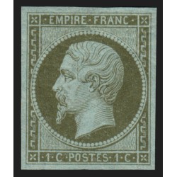 n°11, Napoléon non-dentelé, 1c olive, neuf ** sans charnière - TB