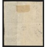 n°3, bloc de quatre bord de feuille, Cérès 1849, 20c noir sur jaune, essai - TB