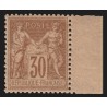 n°80, bord de feuille, Sage 30c brun-jaune, Type II, neuf ** signé ROUMET - TTB