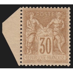 n°80, petit bord de feuille, Sage 30c brun-jaune, Type II, neuf ** - TB