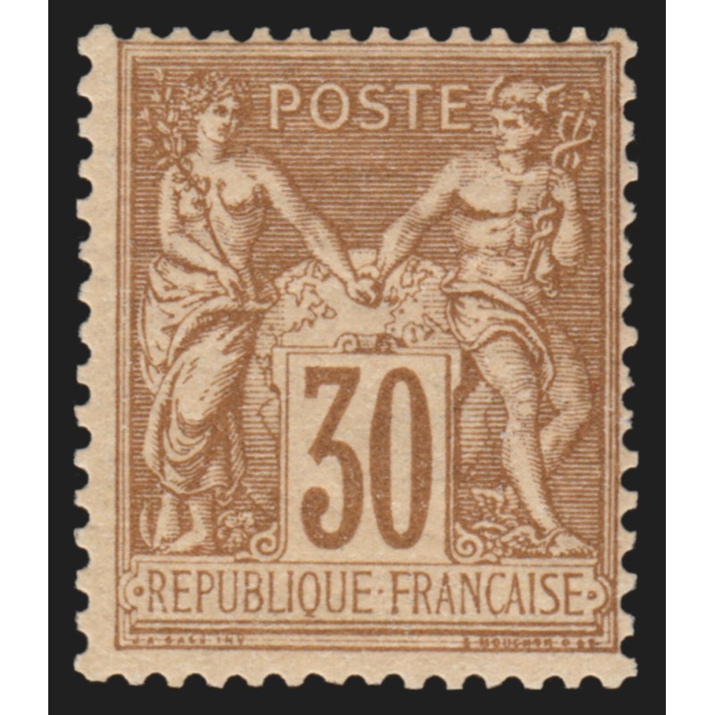 n°80, Sage 30c brun-jaune, Type II, neuf ** sans charnière - TB n°80, Sage 30c brun-jaune, Type II, neuf ** sans charnière - TB