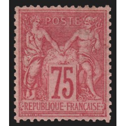 n°81, Sage 75c rose, Type II (N sous U), neuf * , signé CALVES - TB