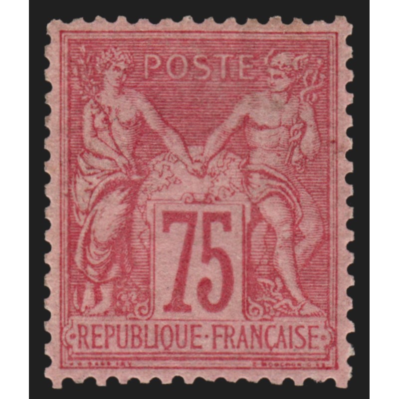 n°81, Sage 75c rose, Type II (N sous U), neuf * , signé CALVES - TB n°81, Sage 75c rose, Type II (N sous U), neuf * , signé CALVES - TB