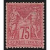 n°81, Sage 75c rose, Type II (N sous U), neuf * , signé CALVES - TB