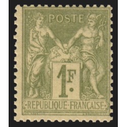 n°82, Sage 1fr. olive-clair, Type II, neuf ** sans charnière - TB