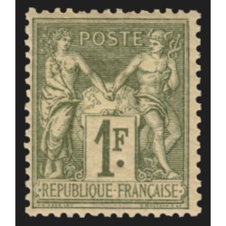 n°82, Sage 1fr. olive-clair, Type II, neuf * trace de charnière - TB D'ASPECT