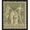 n°82, Sage 1fr. olive-clair, Type II, neuf * trace de charnière - TB D'ASPECT
