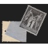 n°83, variété "piquage oblique par pliage", Sage 1c noir, neuf * , signé BEHR