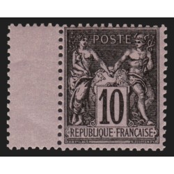 n°89, Sage 10c noir sur lilas, Type II (N sous U), neuf ** sans charnière - TB