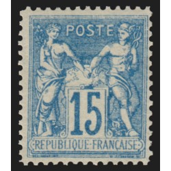 n°90f, faux de Chalon, Sage, 15c bleu, neuf ** sans charnière - TB