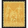 n°92, Sage 25c bistre sur jaune, neuf ** sans charnière - B/TB