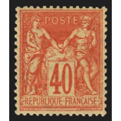 n°94a, Sage 40c vermillon, Type II, neuf * quasi ** - TTB