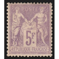 n°95, Sage 5fr violet sur lilas, neuf ** sans charnière, signé A.BRUN - TB