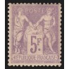 n°95, Sage 5fr violet sur lilas, neuf ** sans charnière, signé A.BRUN - TB