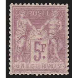 n°95a, Sage 5fr lilas-rose sur lilas, neuf ** sans charnière - TB