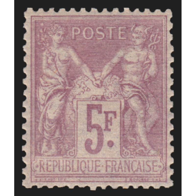 n°95a, Sage 5fr lilas-rose sur lilas, neuf ** sans charnière - TB