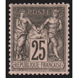 n°97, Sage 25c noir sur rose, neuf ** sans charnière - TB
