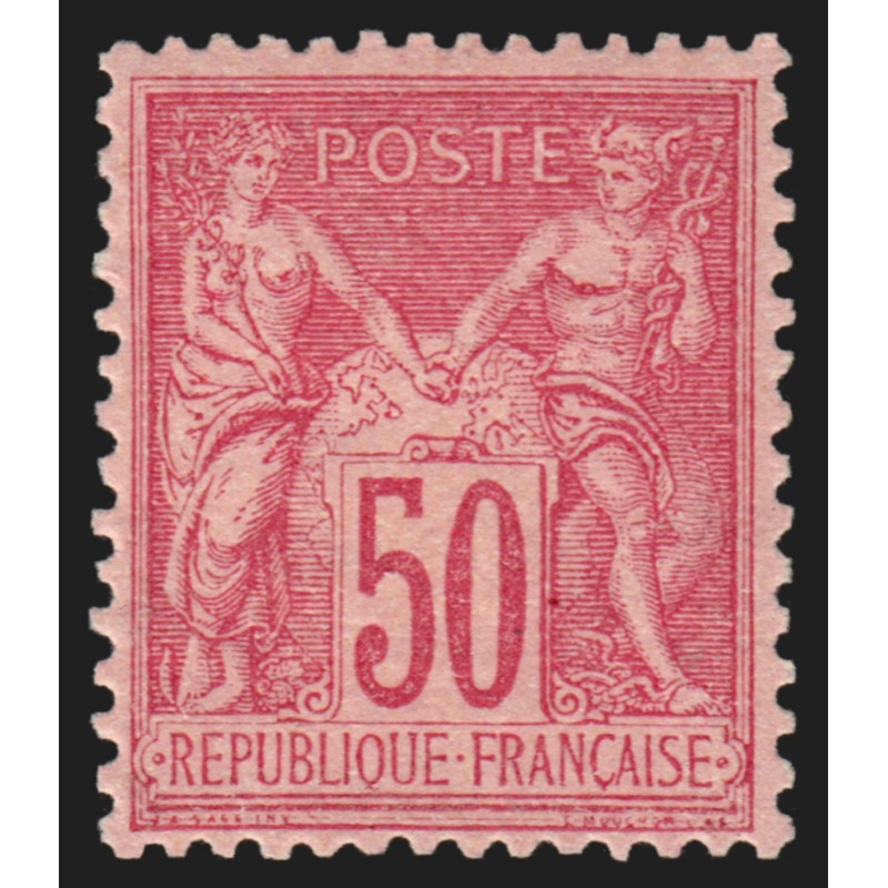 n°98, Sage 50c rose, Type II, neuf ** sans charnière, signé JF.BRUN - TB n°98, Sage 50c rose, Type II, neuf ** sans charnière, signé JF.BRUN - TB