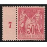 n°98, millésime 7, Sage 50c rose, neuf ** sans charnière, signé CALVES - TB