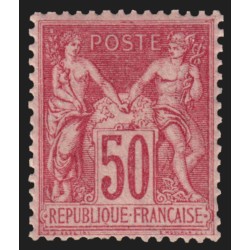 n°104, Sage 50c rose, Type I (N sous B), neuf * avec charnière - TB