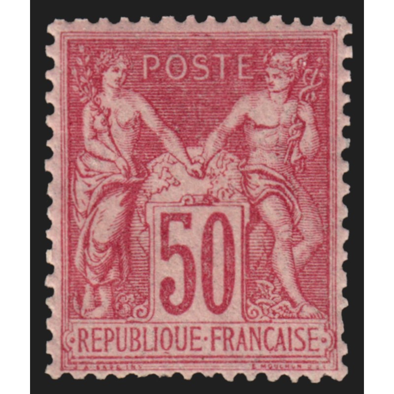n°104, Sage 50c rose, Type I (N sous B), neuf * avec charnière - TB