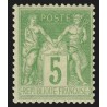 n°106, Sage 5c vert-jaune, Type II (N sous U), neuf ** sans charnière - TB