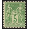 n°106, Sage 5c vert-jaune (N sous U), neuf ** sans charnière - TB