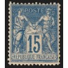n°101, Sage 15c bleu, papier quadrillé, neuf ** sans charnière - TB