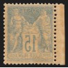 n°101, variété "impression recto-verso", bord de feuille, neuf ** - TB
