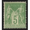 n°102, Sage 5c vert-jaune, Type I (N sous B), neuf ** sans charnière - TB