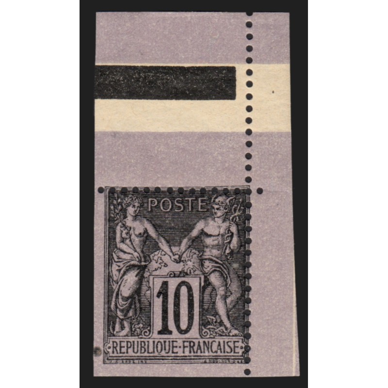 n°103, variété "dentelé sur 2 côtés", neuf ** sans charnière - TB n°103, variété "dentelé sur 2 côtés", neuf ** sans charnière - TB